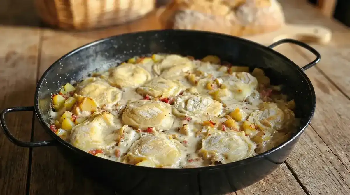 Tarte au fromage de chèvre et lardons maison